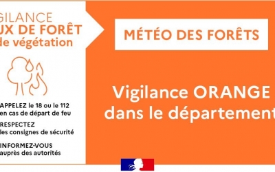 VIGILANCE ORANGE FEU DE FORET
